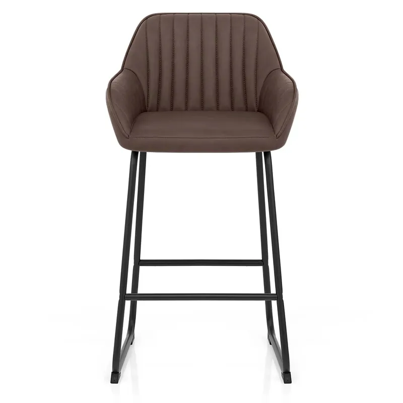 Bestseller Sgabello Ecopelle Metallo - Kanto Marrone