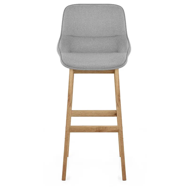 Sgabello Tessuto Legno - Miami Grigio Pagamento Sicuro