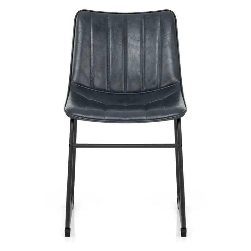 Sedia Ecopelle Anticata Satinata - Tucker Blu Scuro Promozione Esclusiva