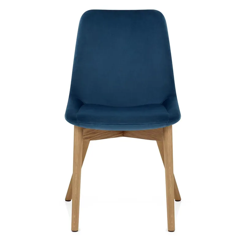 Compra Adesso Sedia Velluto Quercia - Kobe Blu