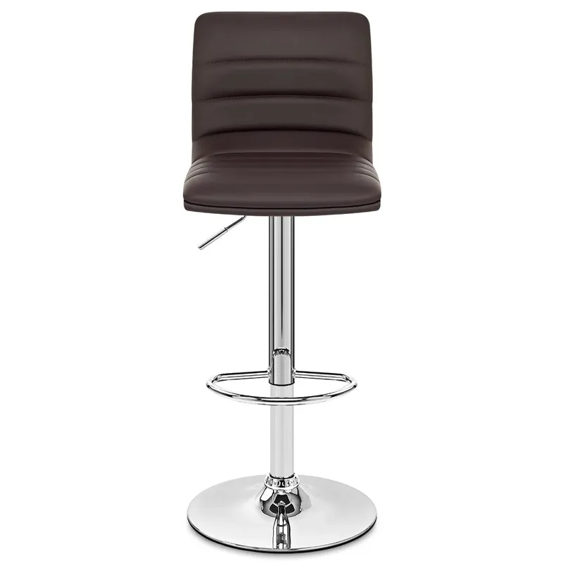 Super Prezzo Sgabello Ecopelle Cromato - Linear Marrone