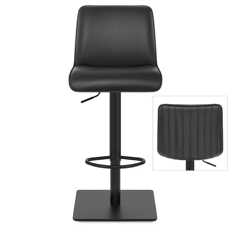 Più Venduto Sgabello Vera Pelle - Lola Nero