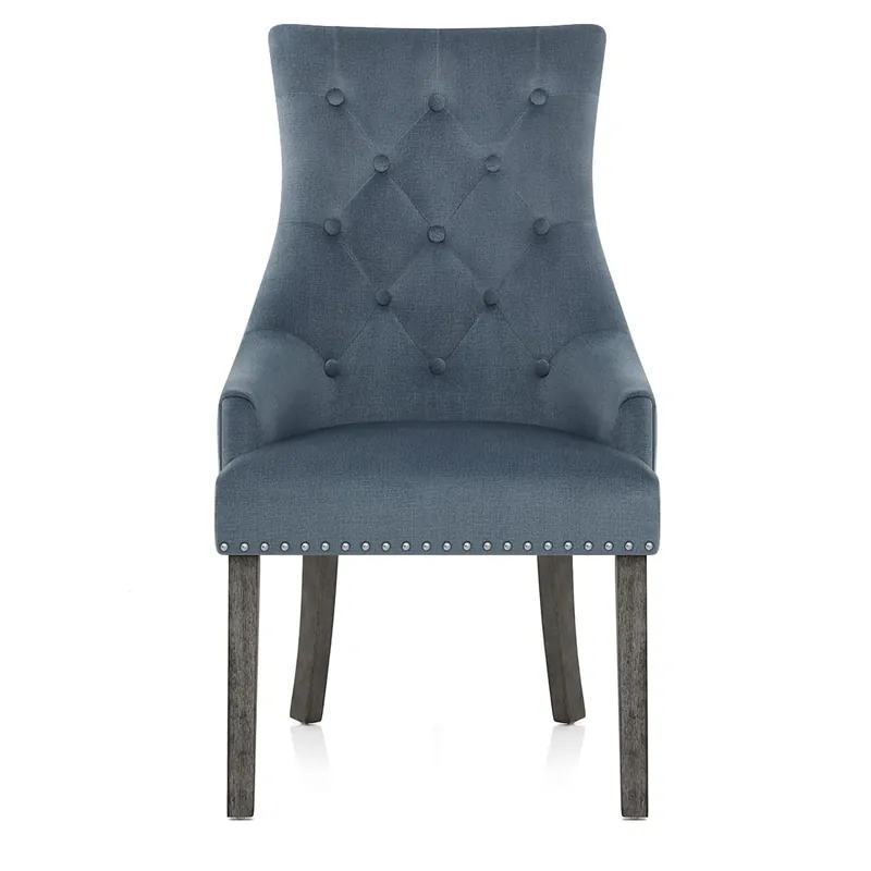 Sedia Tessuto Legno Grigio - Ascot Blu Saldi