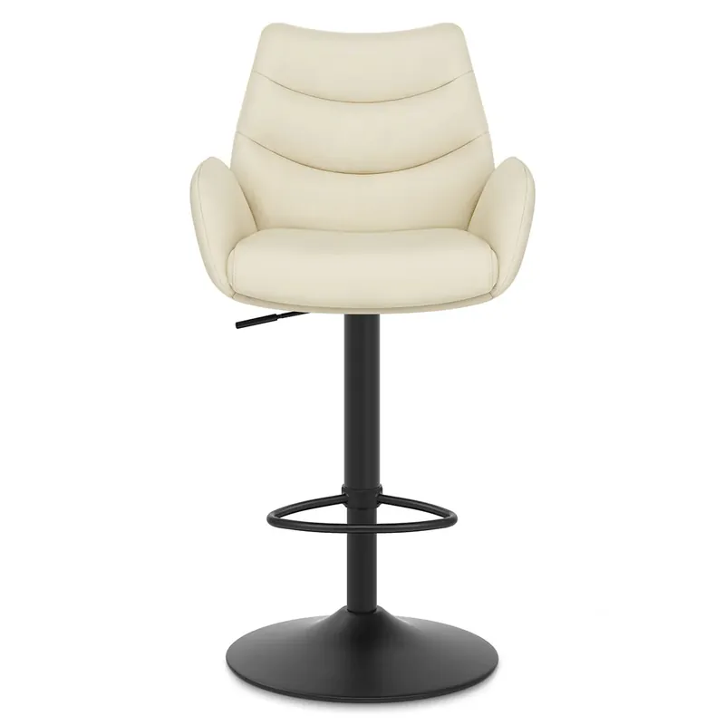Sgabello Vera Pelle - Madrid Crema Offerta Lampo