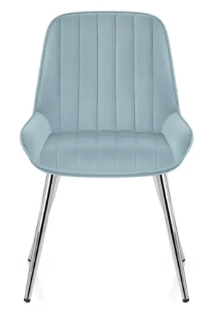 Ultima Occasione Sedia Velluto Cromata - Mustang Blu