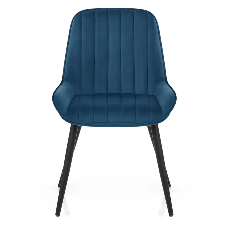 Scelto Dai Clienti Sedia Velluto Satinata - Mustang Blu Scuro