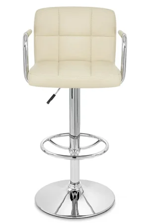 Ultimissimo Modello Sgabello Ecopelle Cromato - Maze Crema