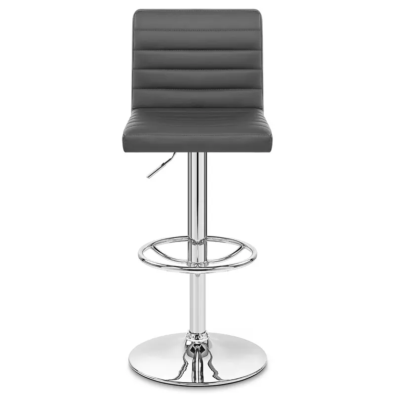 Bestseller Sgabello Ecopelle Cromato - Mint Grigio
