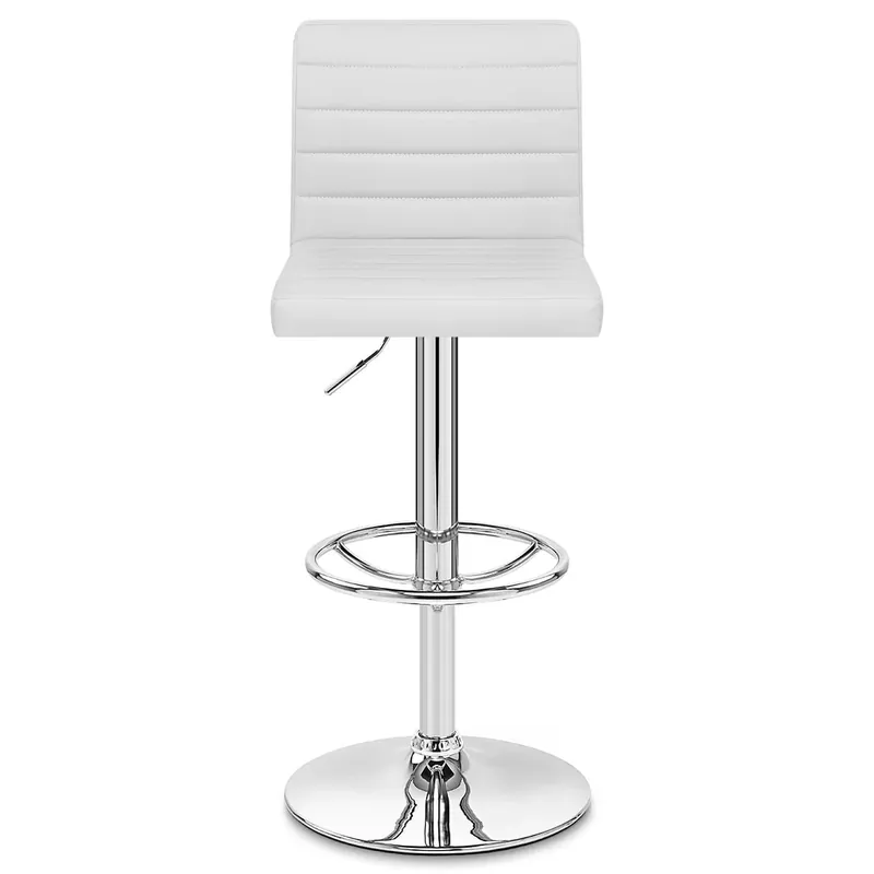 Prezzo Scontato Sgabello Ecopelle Cromato - Mint Bianco
