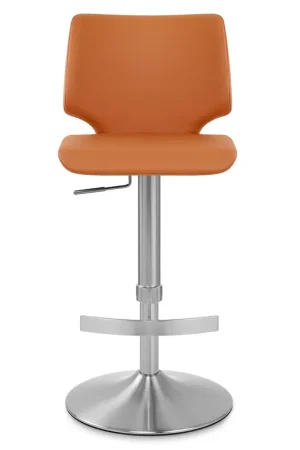 Acquista Ora Sgabello Ecopelle Satinato - Mode Arancione