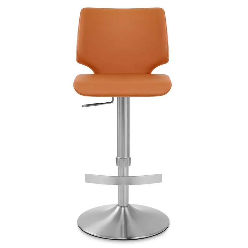 Acquista Ora Sgabello Ecopelle Satinato - Mode Arancione