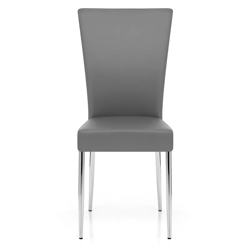 Saldi Sedia da pranzo Ecopelle Cromato - Picasso Grigio