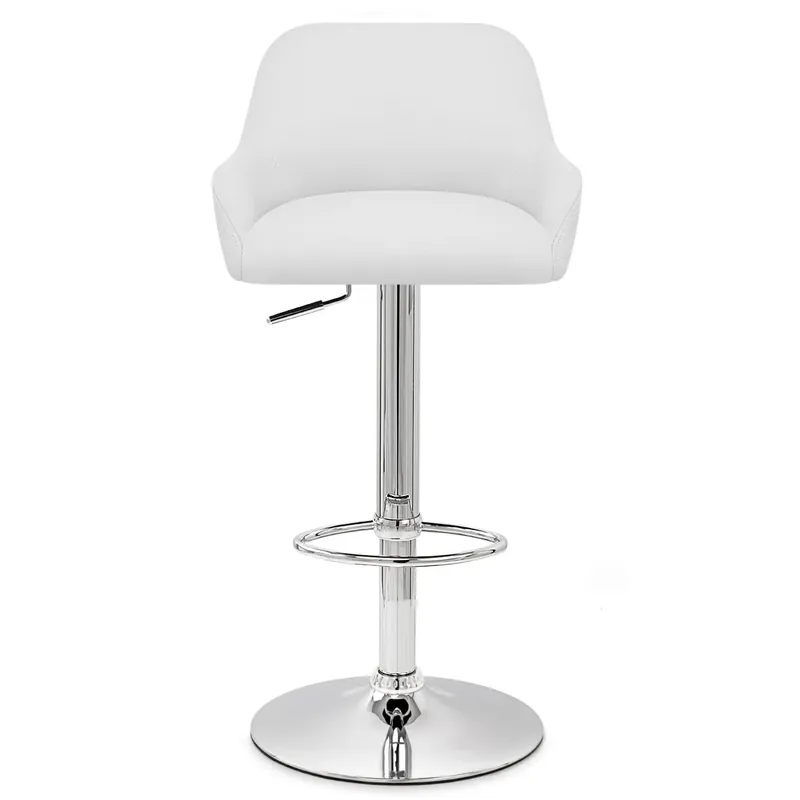 Bestseller Sgabello Ecopelle Cromato - Sassi Bianco