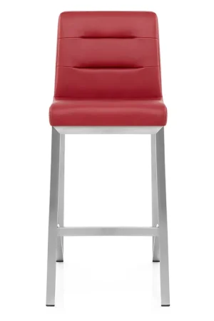 Ultimissimo Modello Sgabello Ecopelle Satinato - Stella Rosso