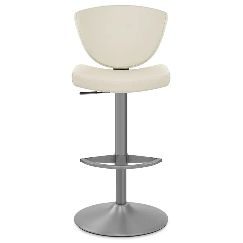 Offerta Limitata Sgabello Vera Pelle Graffite - Pearl Crema