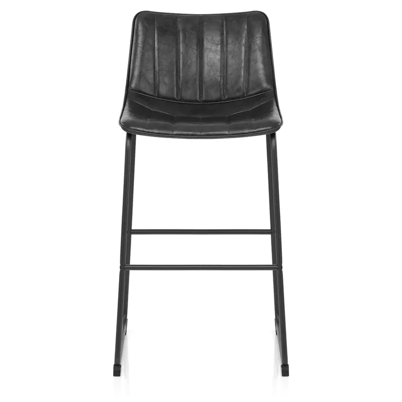 Saldi Sgabello Ecopelle Anticata Satinato - Tucker Nero