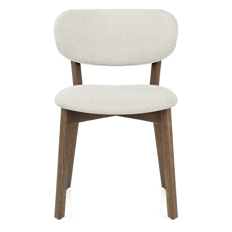 Offerta Lampo Sedia Tessuto Quercia Scuro - Maya Bianco