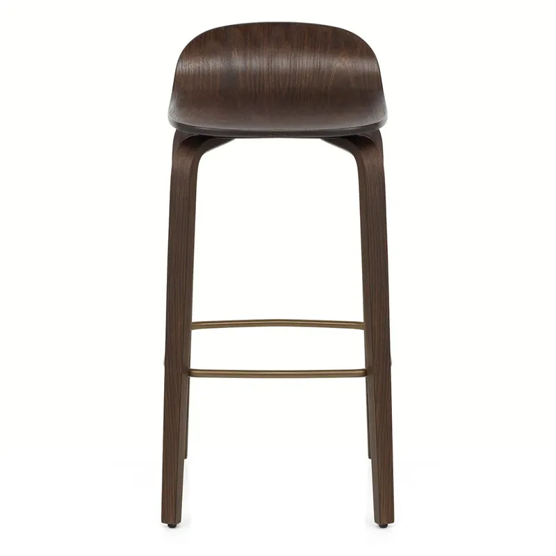 Sgabello legno scuro - Curve Legno Compra Online