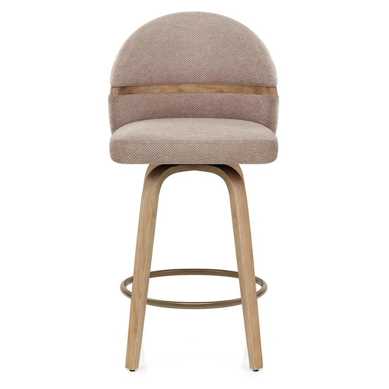 Sgabello Tessuto Legno - Odessa Marrone Nuova Collezione