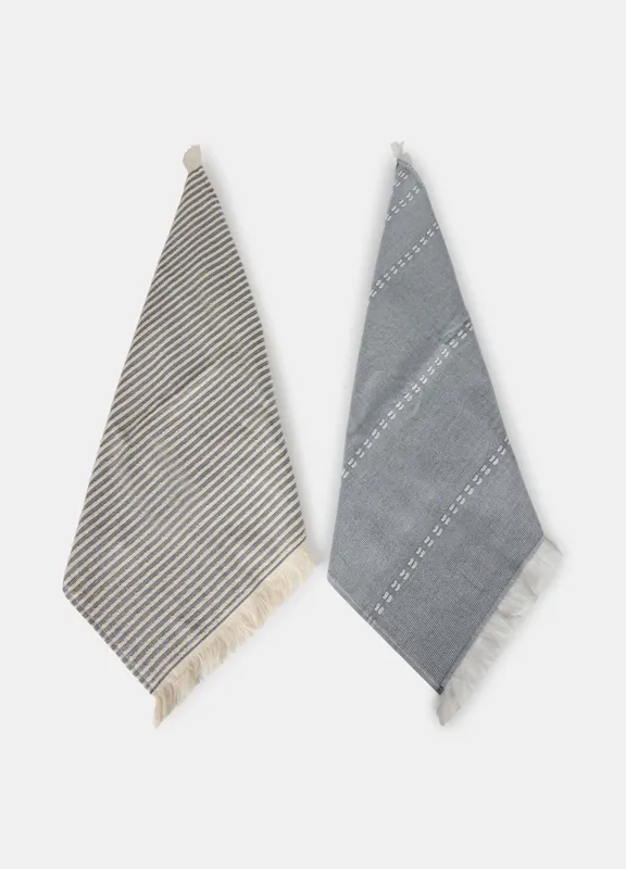 2 pack strofinacci in tela di cotone bicolore Più Venduto