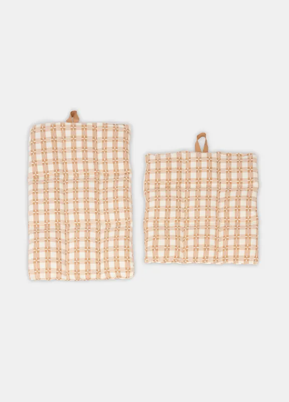 Occasione Imperdibile 2 pack presine imbottite in cotone a quadri